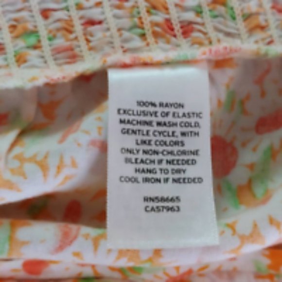 BP Womens Camisole Cami Top Multicolor Tamara Floral Ruched Smocked Plus 2X New - Picture 8 of 8